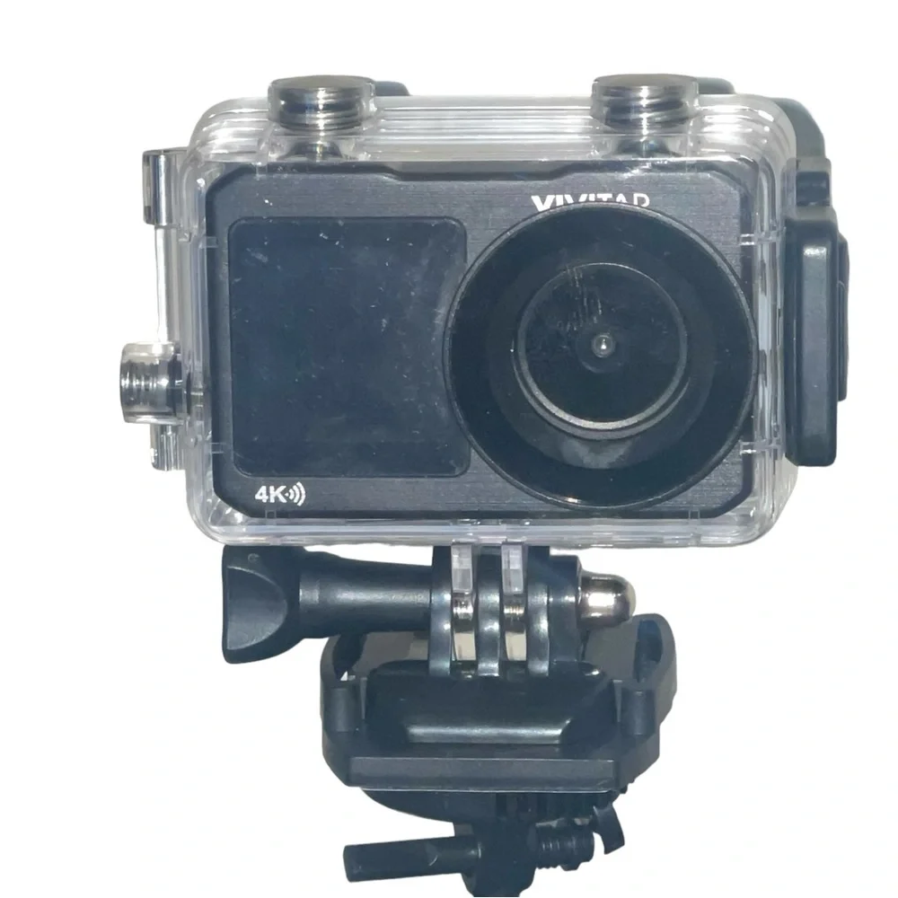 Vivitar DVR923 4K Ultra HD Action Camera Kit Dual Screen with Wifi Bonus Battery